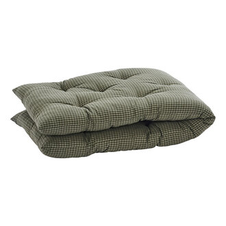 Madam Stoltz Checked cotton mattress Dark green, laurel green