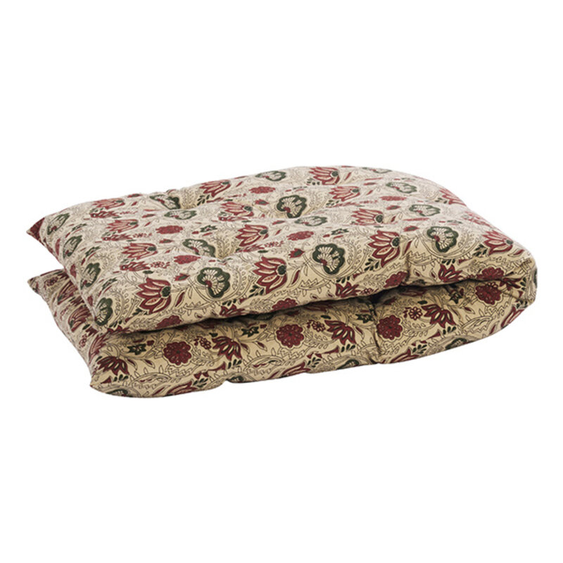 Madam Stoltz-collectie Bedrukt katoenen matras Zand, gedroogde tomaat, groen