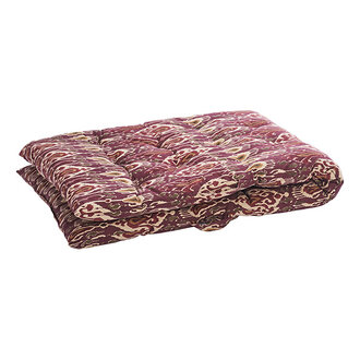 Madam Stoltz Bedrukt katoenen matras Fig, sand, pumpkin spice, syrah, greige