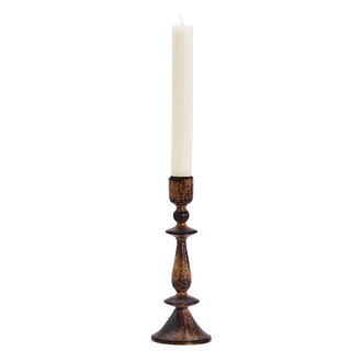 Madam Stoltz Wooden candle holder Dark natural