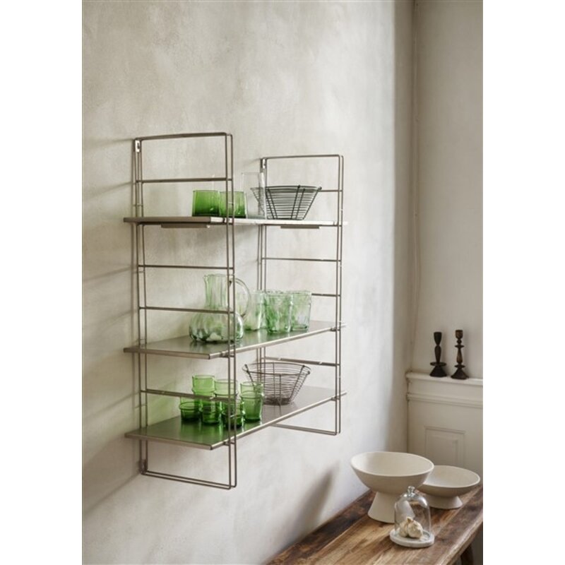 Madam Stoltz-collectie Houten kandelaar Donker naturel H:20 cm