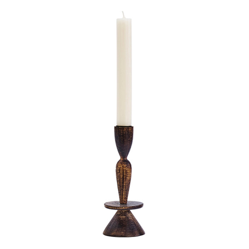Madam Stoltz-collectie Wooden candler holder Dark natural
