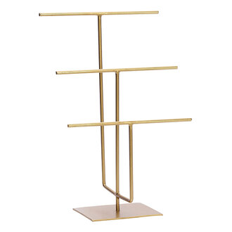 Madam Stoltz Hand forged jewllery stand Matt brass