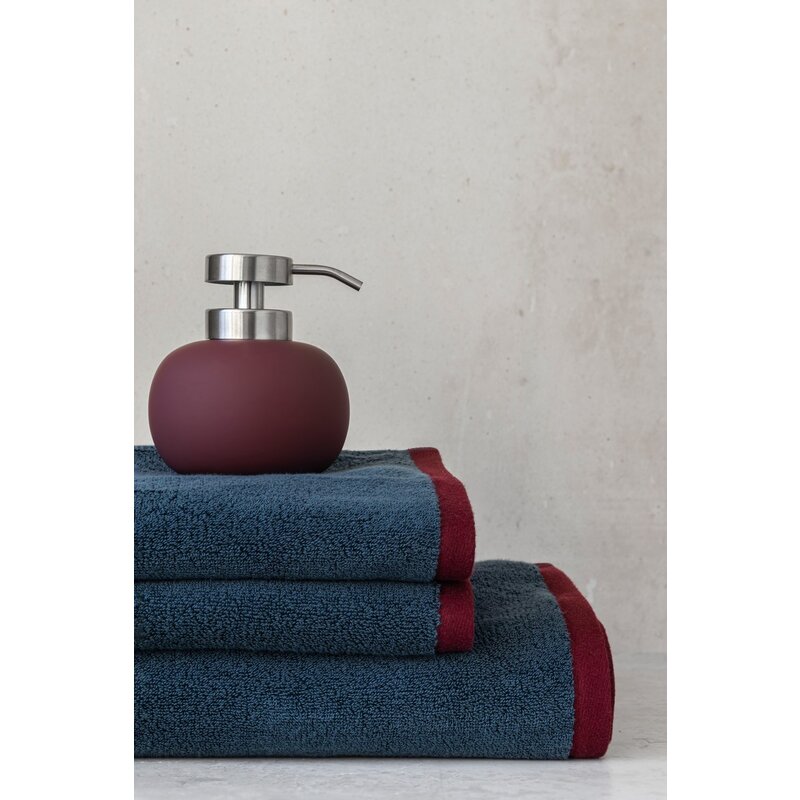 Mette Ditmer-collectie SOFT badhanddoek Midnight blue / Lichtgrijs