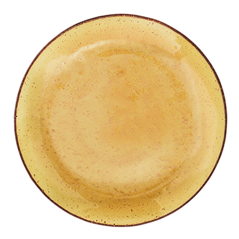 Madam Stoltz-collectie  Gekleurd glazen lunchbord Amber