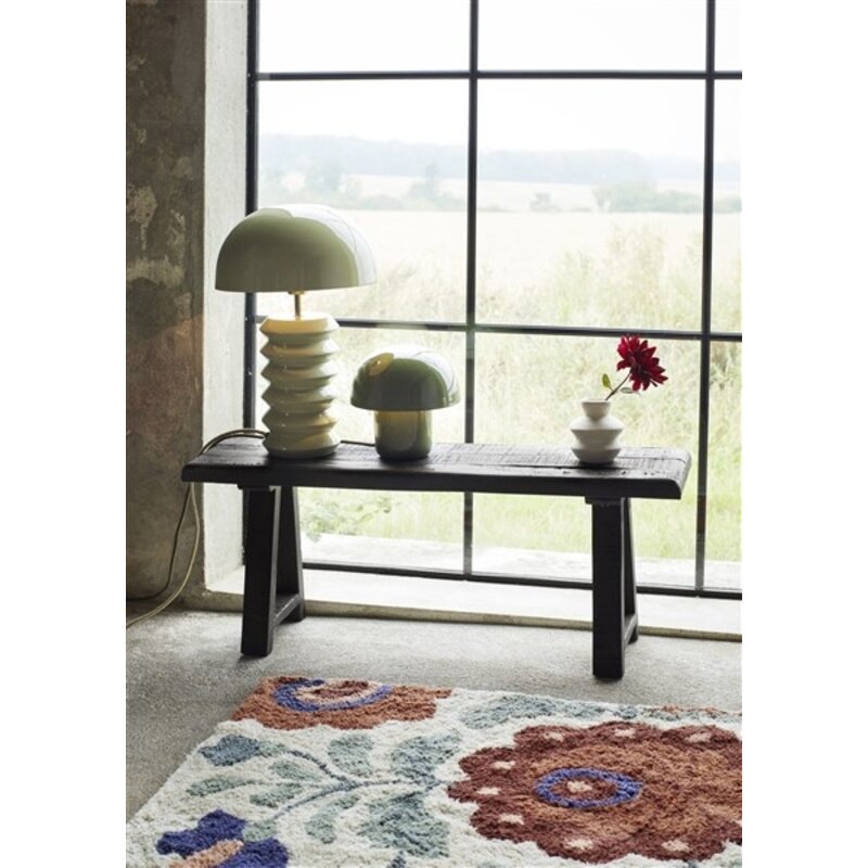 Madam Stoltz-collectie #REF! Enamel table lamp Dark green