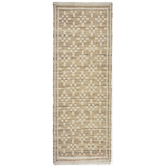 Madam Stoltz Jute loper off white, Naturel