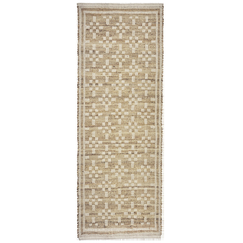 Madam Stoltz-collectie Jute loper off white, Naturel