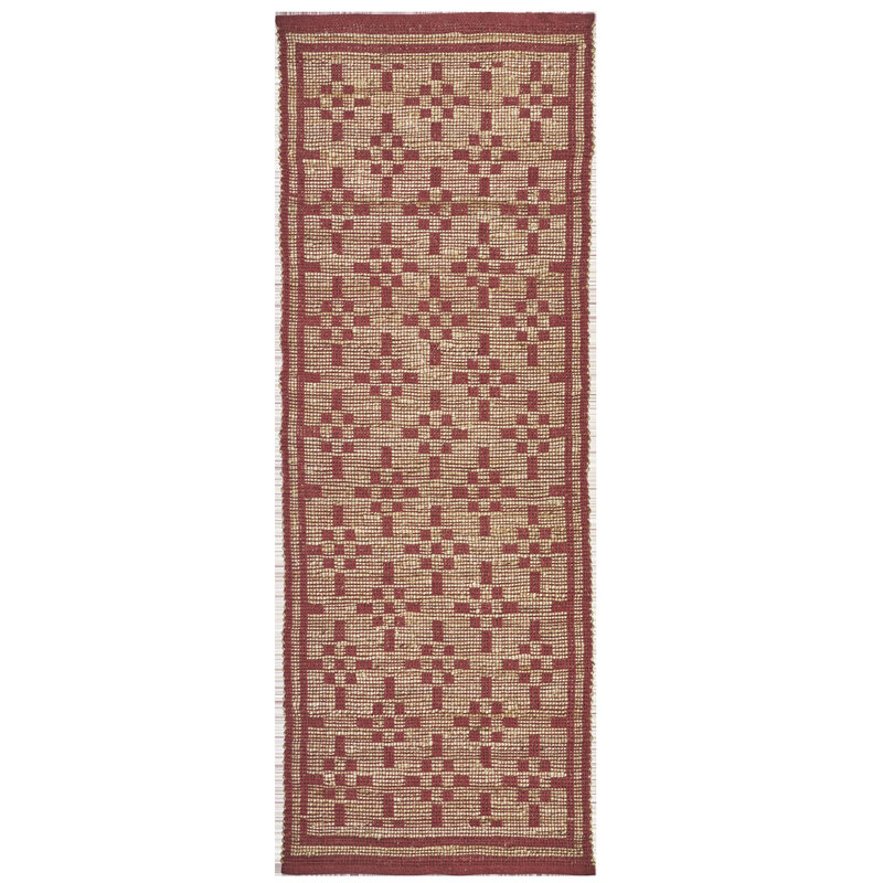 Madam Stoltz-collectie Jute runner Rust, natural