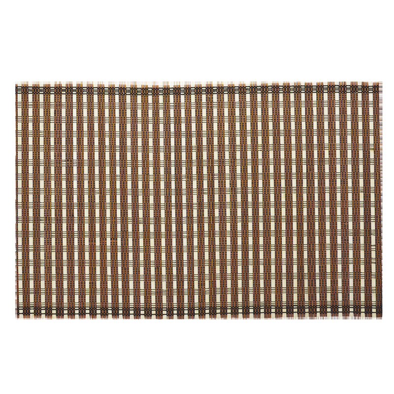 Madam Stoltz-collectie Bamboe placemat Pumpkin spice, naturel, zwart