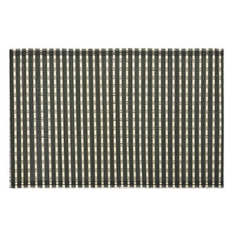 Madam Stoltz Bamboe placemat Charcoal, naturel, zwart
