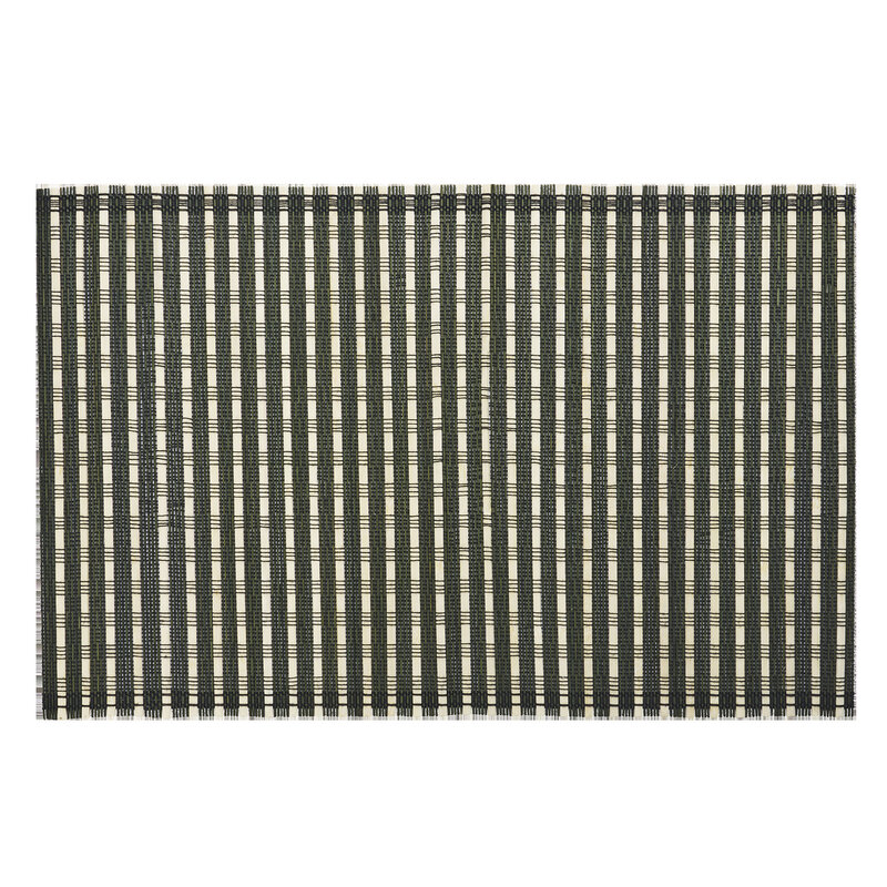 Madam Stoltz-collectie Bamboe placemat Charcoal, naturel, zwart