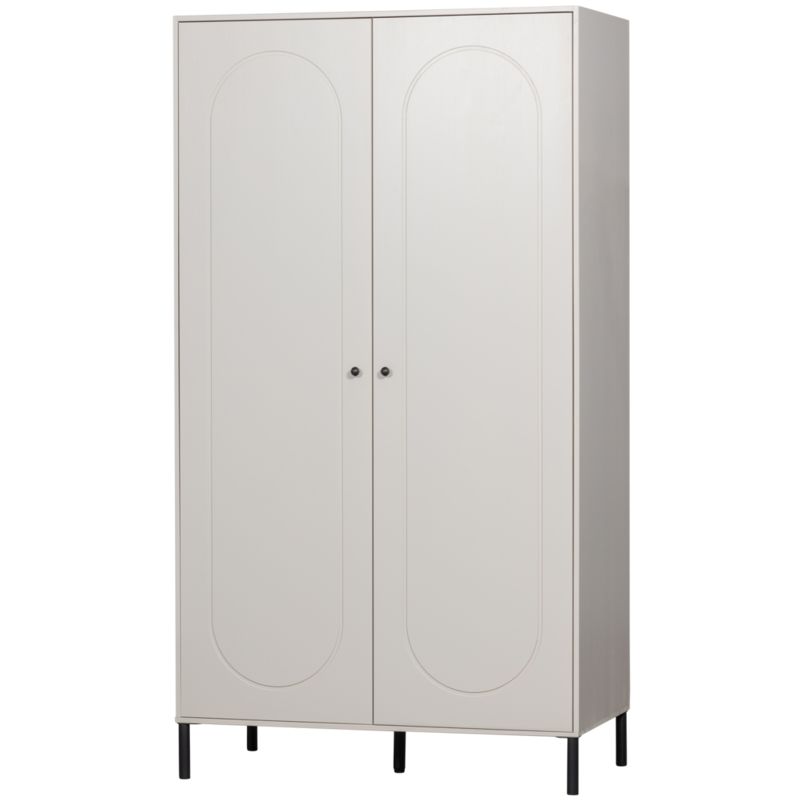 WOOOD-collectie Xina Garderobekast Grenen Wolkengrijs [Fsc]