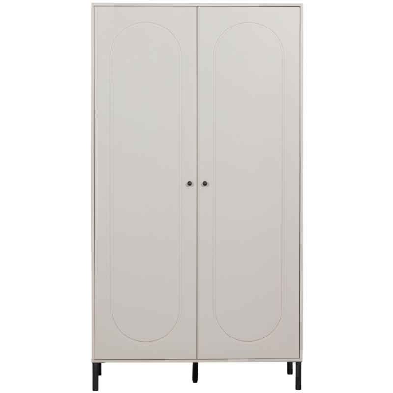 WOOOD-collectie Xina Garderobekast Grenen Wolkengrijs [Fsc]