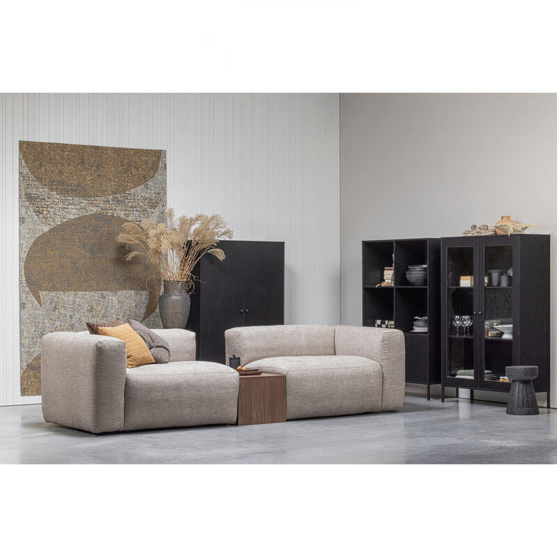 WOOOD-collectie Xam Open Kast Grenen Zwart [Fsc]