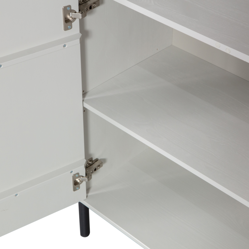 WOOOD-collectie Xina Lage Kast Grenen Wolkengrijs [Fsc]