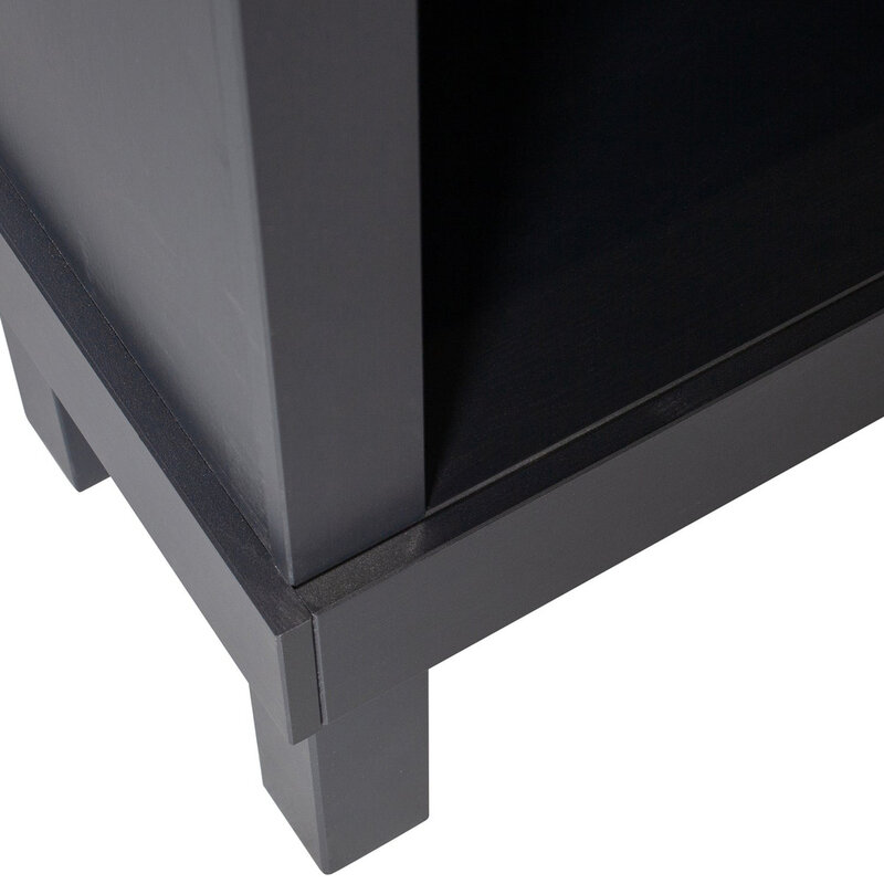 WOOOD-collectie Bonk Open Cabinet Pine Matt Black [FSC]
