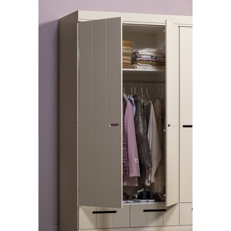 WOOOD-collectie Connect 3-Door Wardrobe + Drawer Dust [FSC]