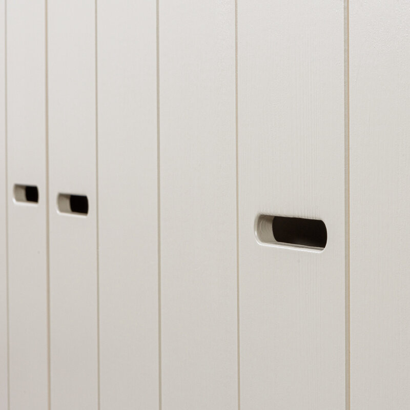 WOOOD-collectie Connect 3-Deurs Kledingkast + Lade Dust [Fsc]