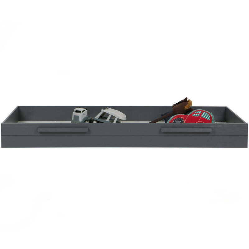 WOOOD-collectie Dennis Bed 90X200 Cm Grenen Steel Grey Geborsteld [Fsc]