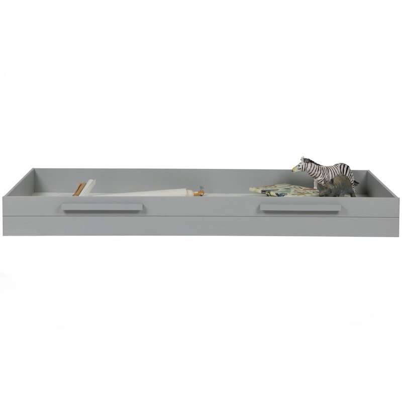 WOOOD-collectie Dennis Bed 90X200 Cm Grenen Geborsteld Betongrijs [Fsc]