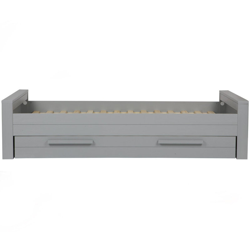 WOOOD-collectie Dennis Bed 90X200 Cm Grenen Geborsteld Betongrijs [Fsc]