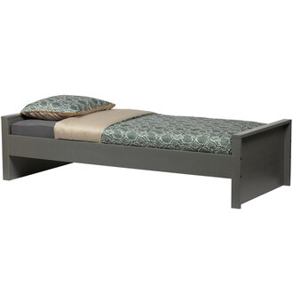 WOOOD Morris Bed Grenen Leem 90X200 Cm Excl. Lattenbodem [Fsc]