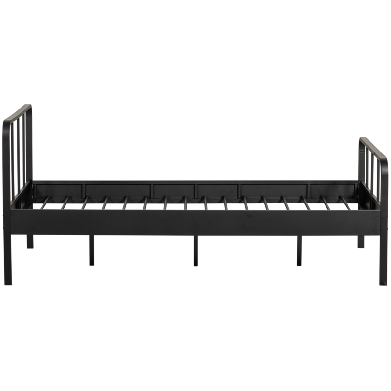 WOOOD-collectie Mees Bed Small Double Metal Black 120X200 Cm