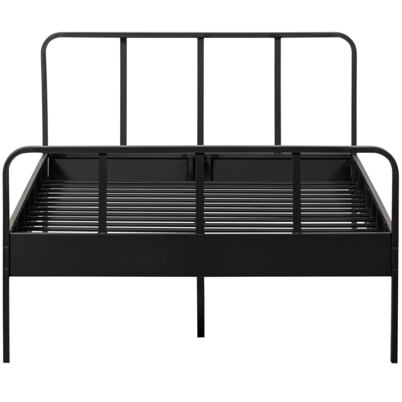 WOOOD-collectie Mees Bed Small Double Metal Black 120X200 Cm