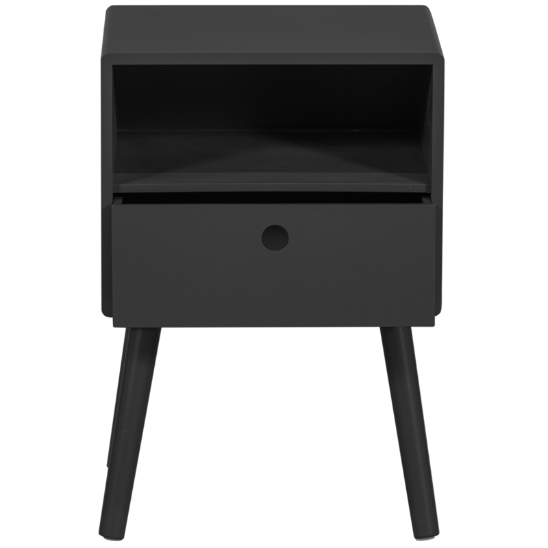 WOOOD-collectie Ozzy Bedside Table Wood Black