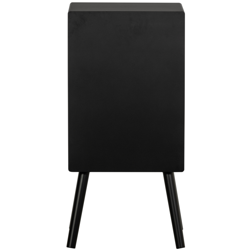 WOOOD-collectie Ozzy Bedside Table High Wood Black