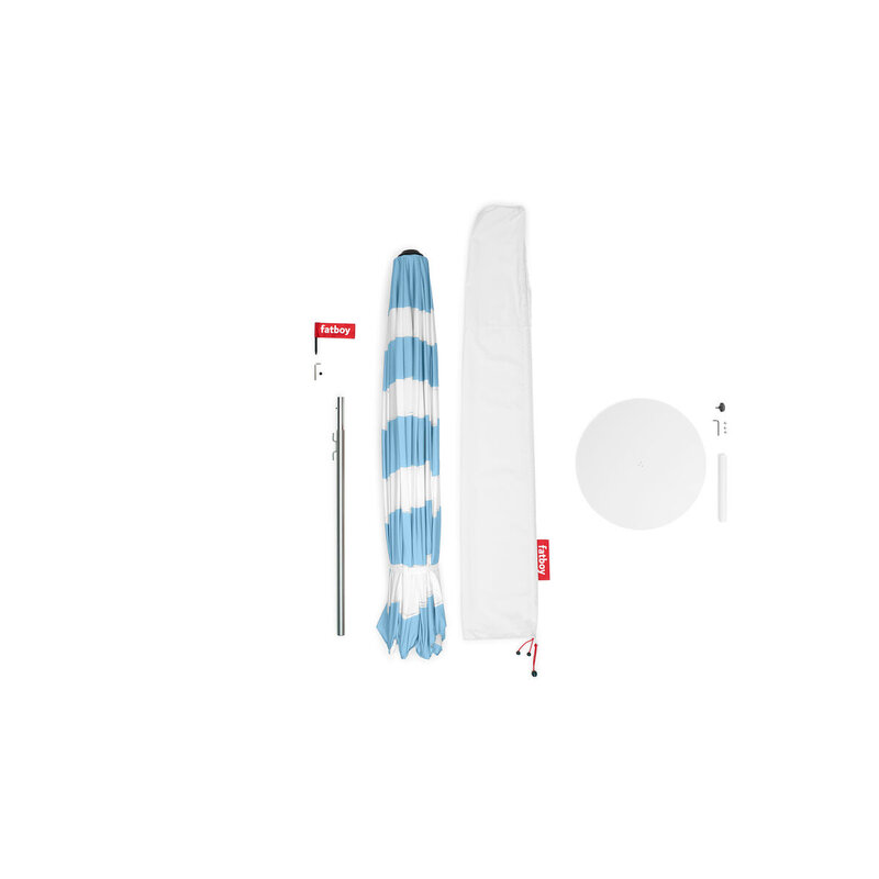 Fatboy-collectie Stripesol Wave Blue incl Base Light Grey