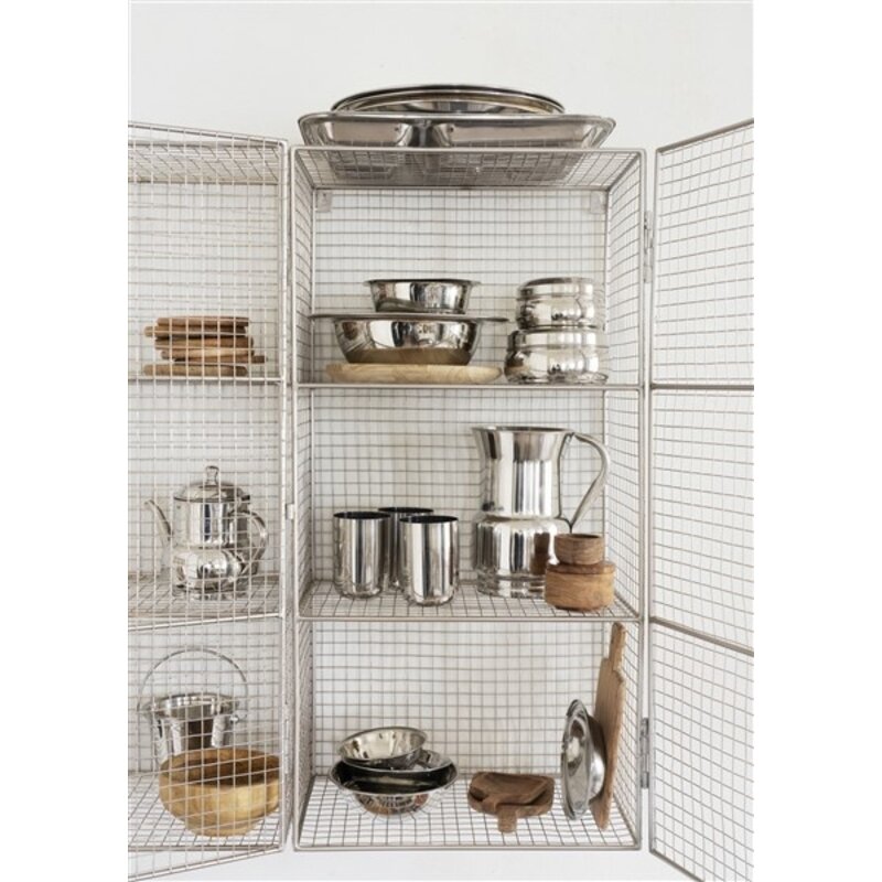 Madam Stoltz-collectie Metalen wandkast zilver