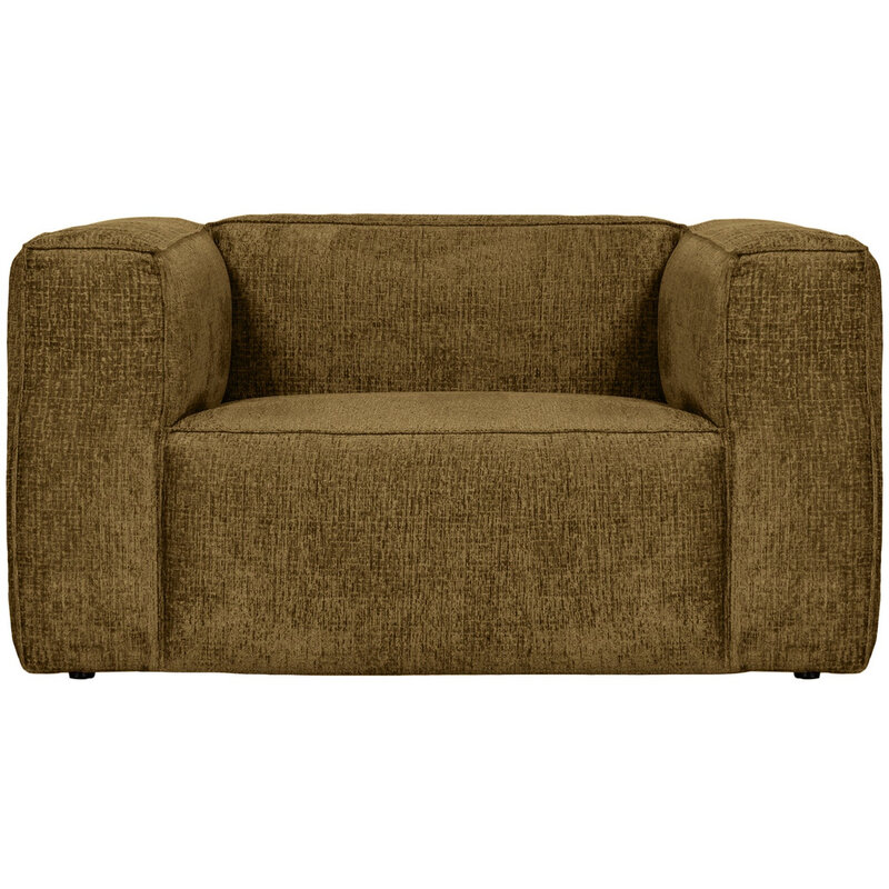 WOOOD-collectie Bean Fauteuil Structure Velvet Spices