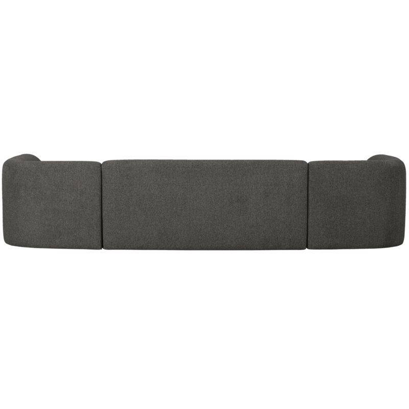 WOOOD-collectie Sloping U-Shape Sofa Grey/Black Melange