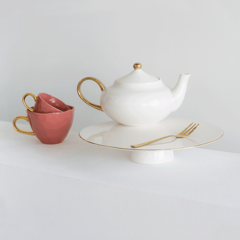 Urban Nature Culture-collectie Good Morning Kopje Cappuccino / Tea dia 11 cm - Brandied Apricot (set of 4)
