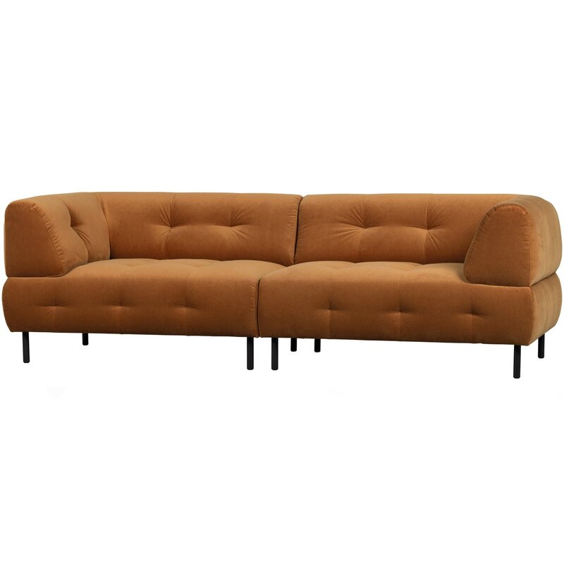 WOOOD-collectie Lloyd 4-seater Washed Velvet Cinnamon