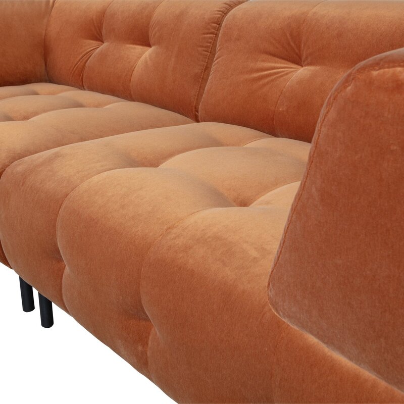 WOOOD-collectie Lloyd 4-seater Washed Velvet Cinnamon