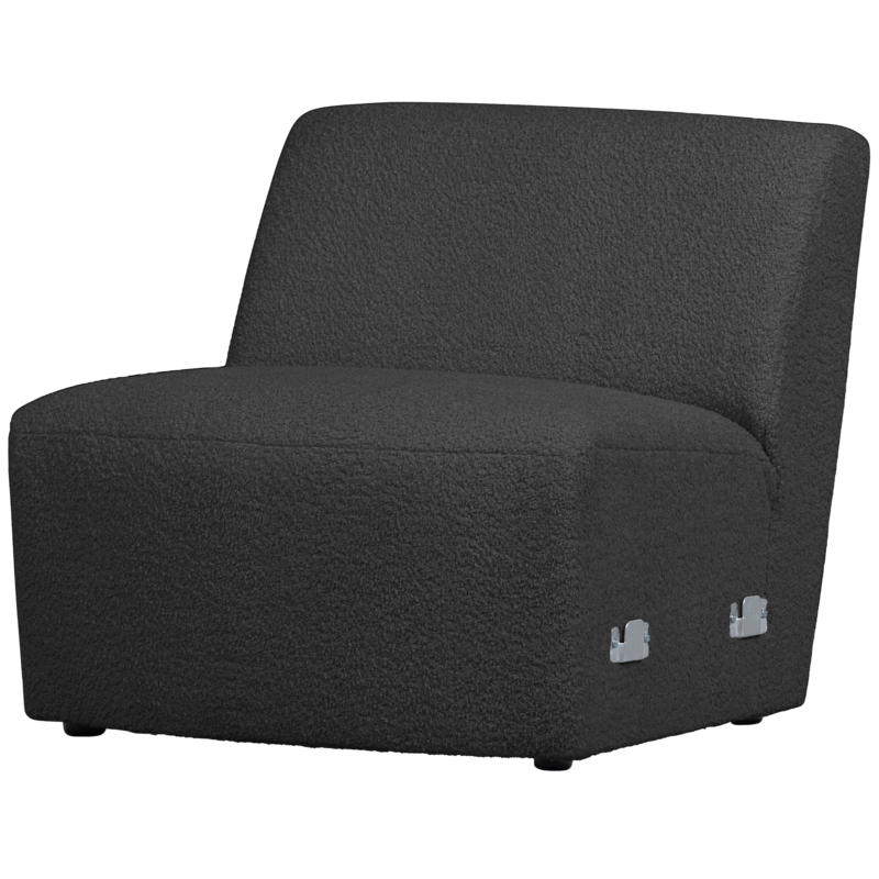 WOOOD-collectie Coco 1-seat Element BouclÉ Dark Grey