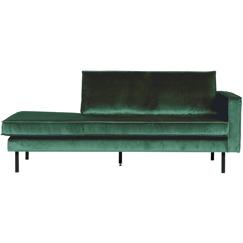 WOOOD-collectie Rodeo Daybed Right Velvet Green Forest
