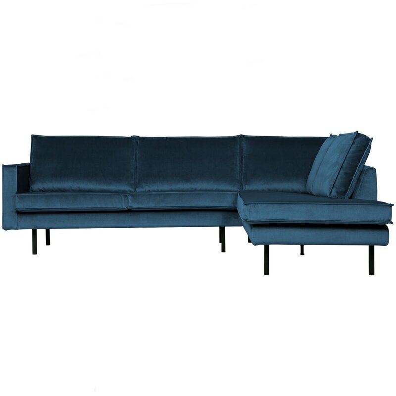 WOOOD-collectie Rodeo Hoekbank Rechts Velvet Blue