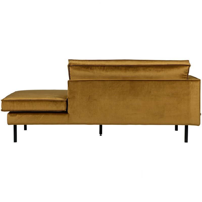 WOOOD-collectie Rodeo Daybed Left Velvet Honing Geel