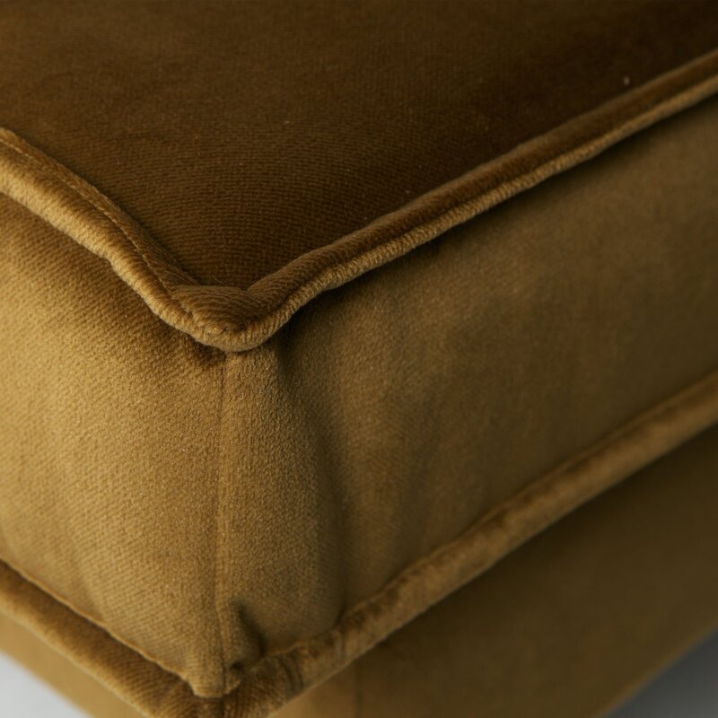 WOOOD-collectie Rodeo Daybed Left Velvet Honing Geel