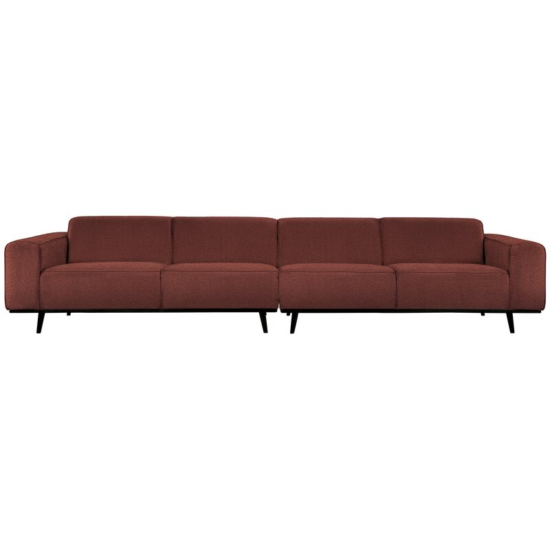 WOOOD-collectie Statement Xl 4-zits Bank 372 Cm BouclÉ Chestnut