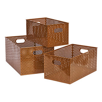 Madam Stoltz Metalen opbergdozen Pumpkin spice