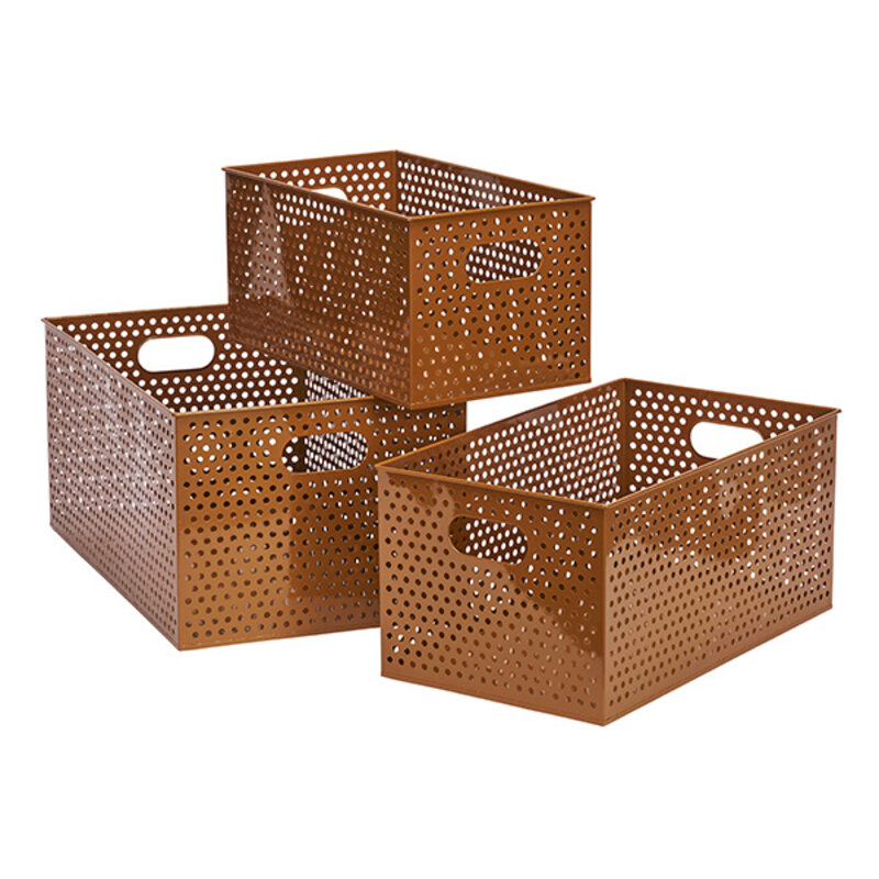 Madam Stoltz-collectie Metalen opbergdozen Pumpkin spice