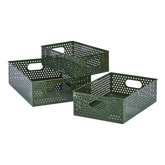 Madam Stoltz Metalen opbergdozen Donkergroen Madam Stoltz Metalen opbergdozen Donkergroen