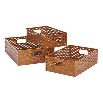 Madam Stoltz Iron storage boxes Pumpkin spice Madam Stoltz Iron storage boxes Pumpkin spice