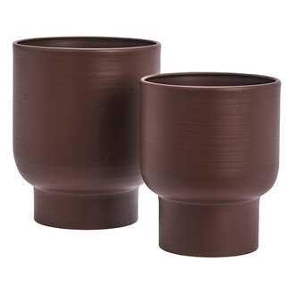 Madam Stoltz Iron flower pots Matt ruby wine