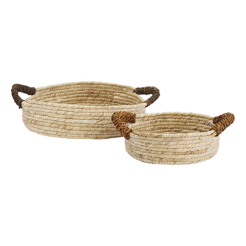Madam Stoltz-collectie Corn baskets Natural, brown